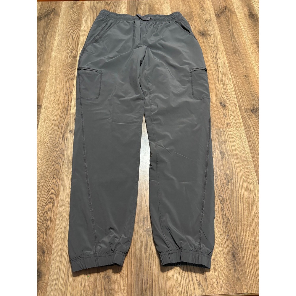 Eddie Bauer Pants Women 8 Gray Pants Jogger Fleece Cargo Flexion Polar Lined
